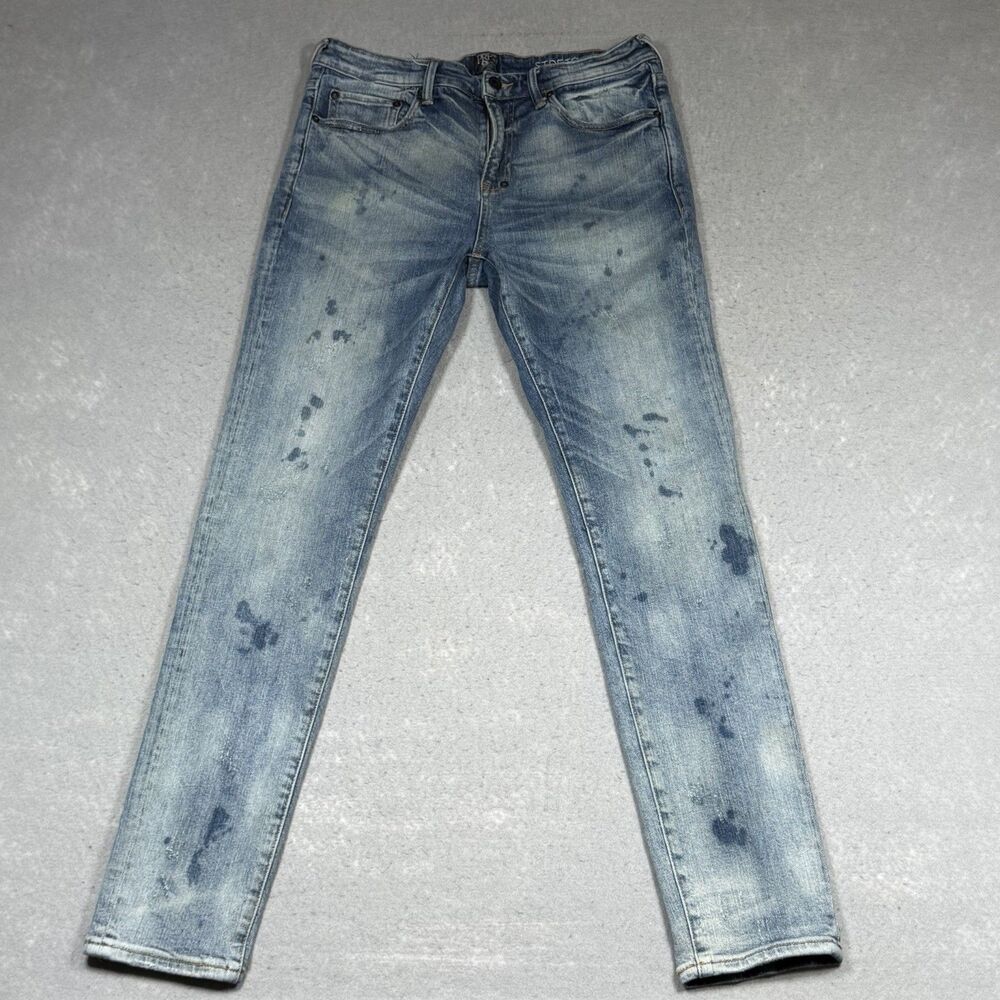 Prps Japanese Denim Jeans 31 Feature Light Wash With Distinctive Paint Splatter